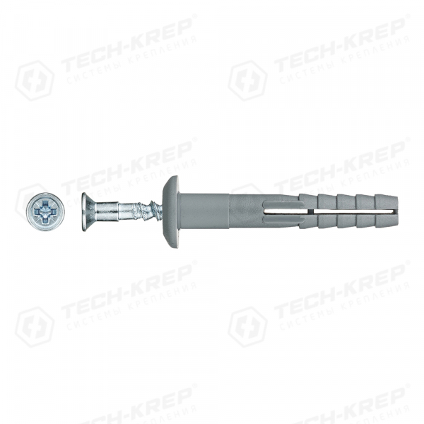 Дюбель-гвоздь гриб. D6*40мм 300 шт пакет Tech- Krep 125574