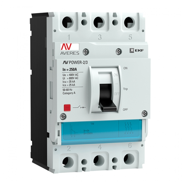Выключатель Автоматический  3П   250А  35кА  AV POWER-2/3 250А 35кА TR  EKF