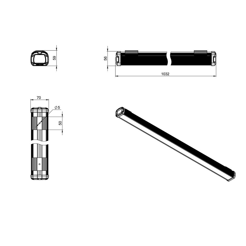 Т-Линия Компакт 60 1000мм 5000К Призматический