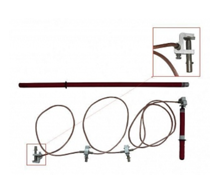 Заземление переносное ЗПП-15 (сечение.провода =35мм кв) комплект (штанга + мешок) Техэнерго