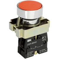 Кнопка управления IEK LAY5-BA42  без подсветки красная 1р