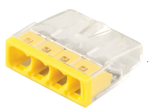 Клемма 4-проводная жесткий провод STEKKER LD2273-204 (кратно 100)