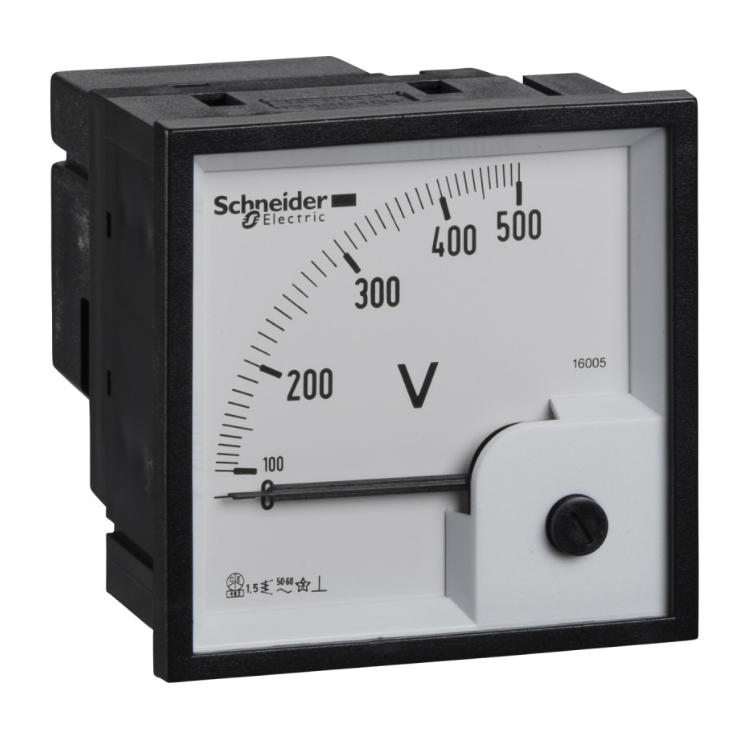 Вольтметр  Schneider Electric  0-500В 72Х72 аналоговый 16005RU