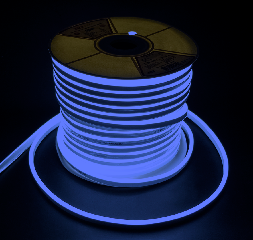 Jazzway Лента "Неон" PFN-01 2835/120 220V 6w/m 8*16mm Blue IP65 50m