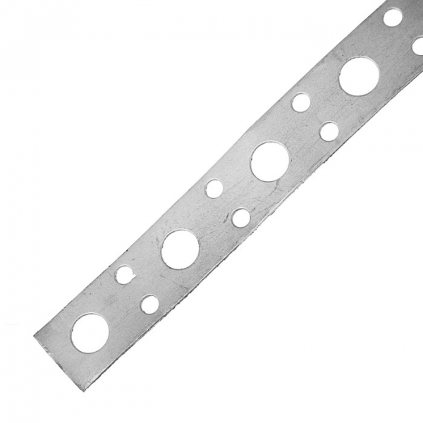 Лента перфорированная 0,7х12мм, оцинкованная прямая (25 м) - накл. Tech-Krep