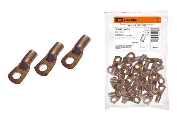 Наконечник ТМ   6-6-4 ГОСТ 7386-80 TDM SQ0532-0009 (кратно 100)