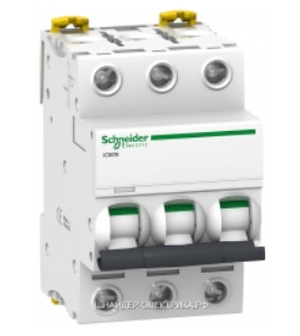 Выключатель автоматический  3П  50А  характеристика D  6кА  Schneider Electric  Acti9  iC60N   (аналог Multi9 24608) A9F75350