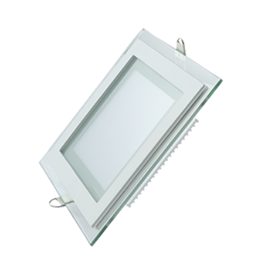 Светильник Gauss квадратный с декоративным стеклом,160х160х30, Ø118x118  12W 3000K, 900 лм