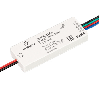 Arlight Контроллер SMART-UNI-RGBW (12-24V, 4x1.5A, 2.4G) (ARL, IP20 Пластик, 5 лет)