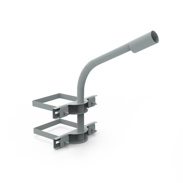 Кронштейн Gauss для уличных светильников на опору с 2 хомутами 625х460х680 D48мм 1/6