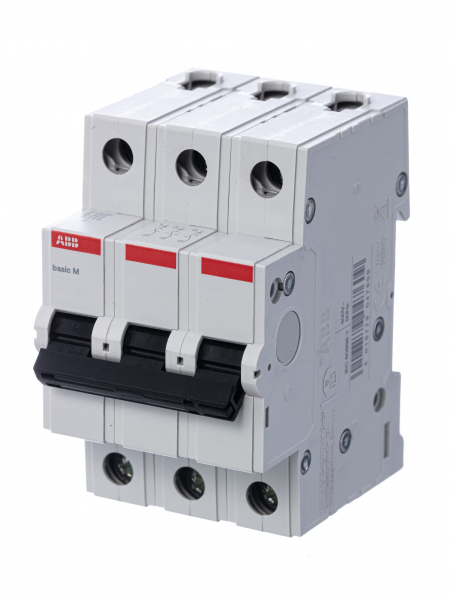Автоматический выключатель ABB 3P 6A, характеристика C 4,5кА, BMS413C06