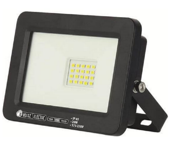 Светодиодный прожектор Horoz 20W Чёрный 6400K 175-250V  ASLAN-20 (кратно 1)