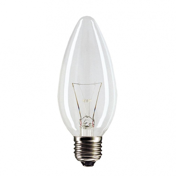 Стандартная лампа накаливания  PHILIPS  B35  60Вт  230В  E27 (кратно 10)
