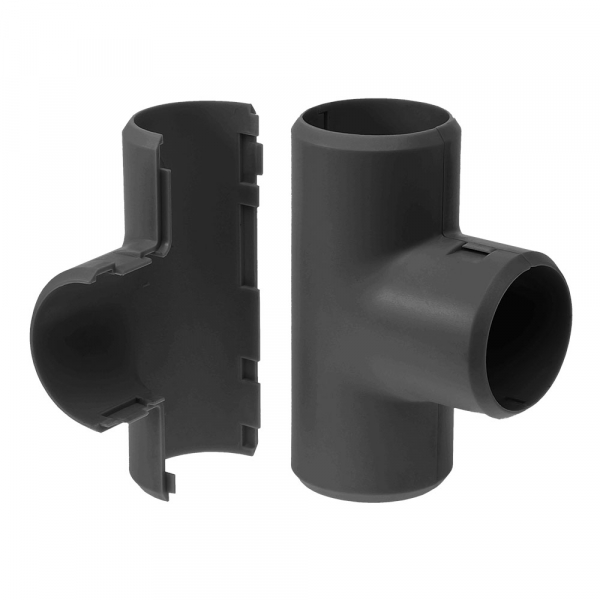 Тройник разборный черный д16 (5шт/500 шт уп/кор) Промрукав (кратно 5)