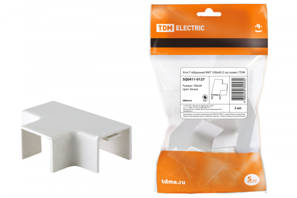 TDM  КМТ  Бел.  Угол Т-обр. 100х40 (2 шт./комп.)