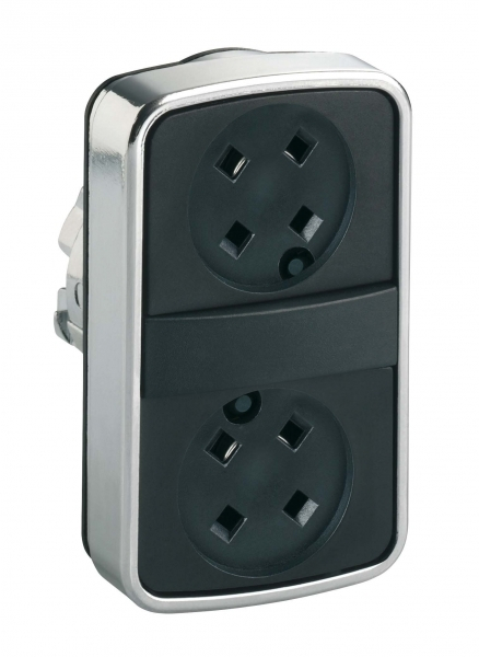 Schneider Electric ZB4BA79 ГОЛОВКА КНОПКИ ДВОЙНАЯ БЕЗ ВСТАВОК ZB4BA79
