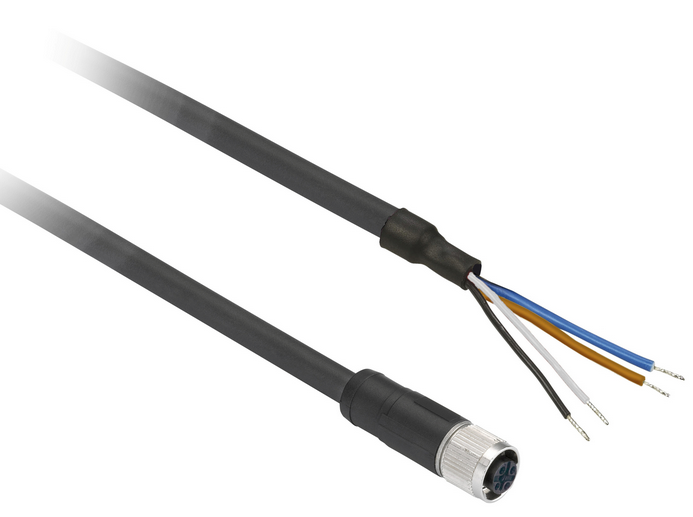 Коннектор М12 с кабелем  5М, 4 пин, розетка Schneider Electric XZCPB1141L5