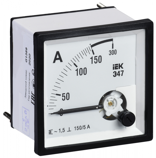 Амперметр  IEK  Э47 150/5А класс точности 1,5 72х72мм