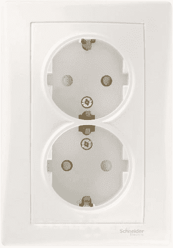 Schneider Electric Sedna  Бежевый Роз. 2-местная с заземляющими контактами, со шторками, 16А, 250В IP20 скрытая установка SDN3000747