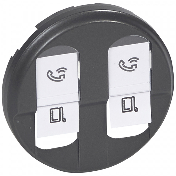 Legrand Celiane Графит Лицевая панель розетки RJ 45 категор. № 2х0 673 44/45  067952