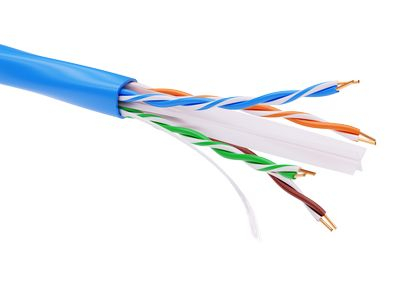 Информационный кабель неэкранированый U/UTP 4х2 CAT6, PVC, синий DKC