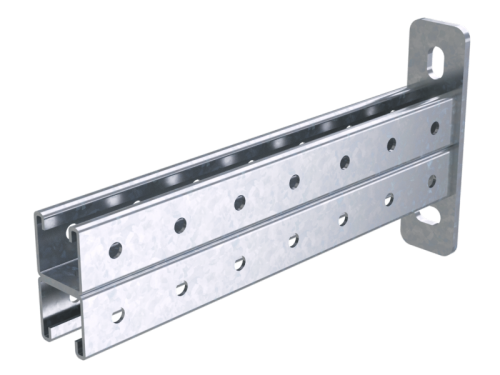 Кронштейн двойной LAS, 41х41 мм, осн.500, горячеоцинкованный