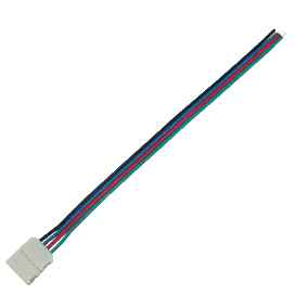 Ecola LED strip connector соед. кабель с одним 4-х конт. зажимным разъемом 10mm 15 см. уп. 3 шт.  /SC41C1ESB/