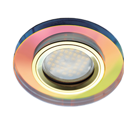 Ecola MR16 DL1650 GU5.3 Glass Стекло Круг Мультиколор / Золото 25x95 (кd74) /FM1650EFF/