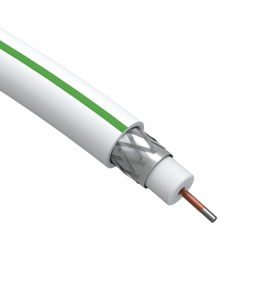 Кабель коаксиальный SAT 703 B,75 Ом, CCS/(оплётка Al, 75%), PVC,цвет белый,  бухта 10 м, SIMPLE ЭРА