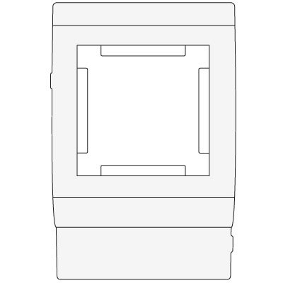DKC  In-liner Classic PDA-45N  Рамка-суппорт  Белый  45x45 мм  120  под 2 модуля  00515
