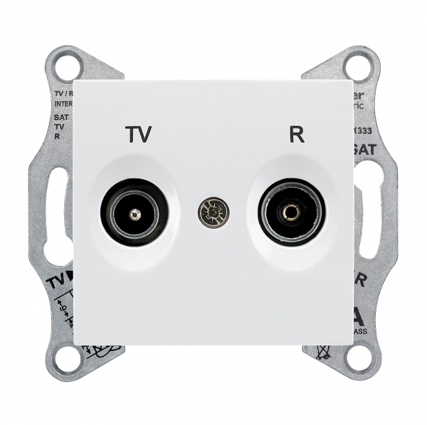 Schneider Electric Sedna  Белый Розетка механизм TV/R проходной 4dB IP20 скрытая установка SDN3301821