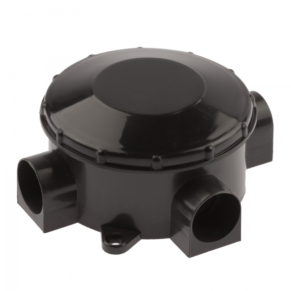 Распаячная коробка ЭРА  KOR-70-35-3-b открытой установки трехрожковая черная IP42