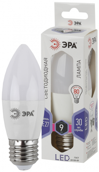 ЭРА LED smd B35-9W-860-E27 (10/100/1200)