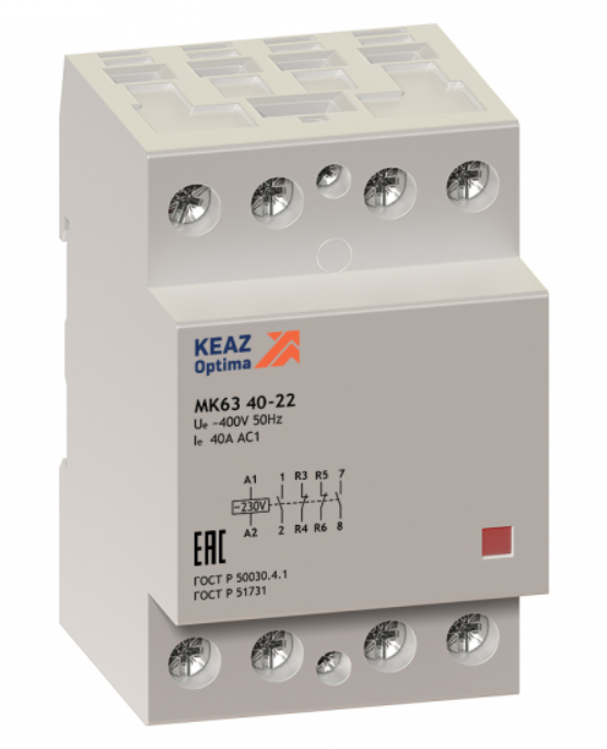КЭАЗ  Контактор модульный OptiDin МК63-4040-230AC