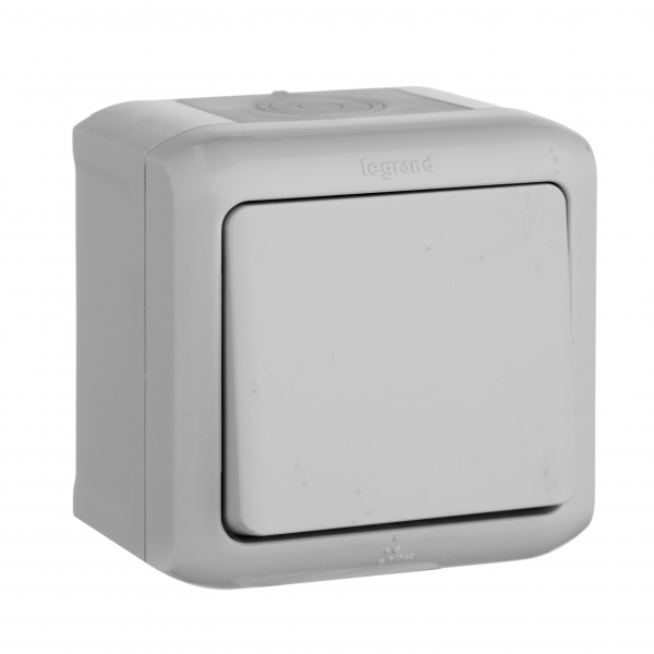 Legrand  Quteo  Серый Кнопка 1-клавишный 6А IP44 782335