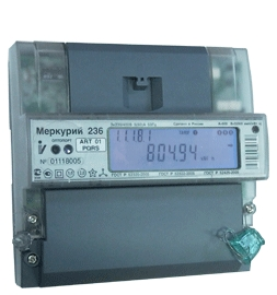 Счетчик Меркурий 236 ART-01 PQRS 5-60А 380В DIN ЖКИ RS-485 1 тарифный