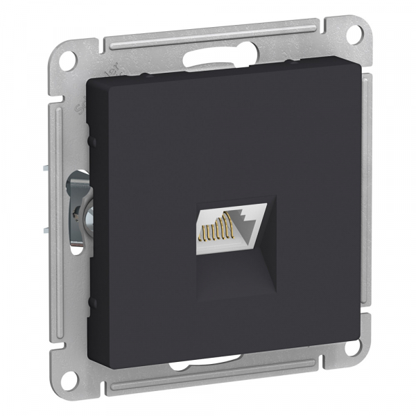 AtlasDesign  Карбон  Розетка компьютерная RJ45, категория 6A, механизм ATN001086