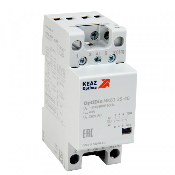 Контактор модульный OptiDin МК63-2540-24AC/DC