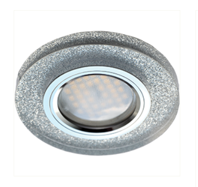 Светильник точечный Ecola MR16 DL1650 GU5.3 Glass Стекло Круг Серебряный блеск / Хром 25x95 (кd74)