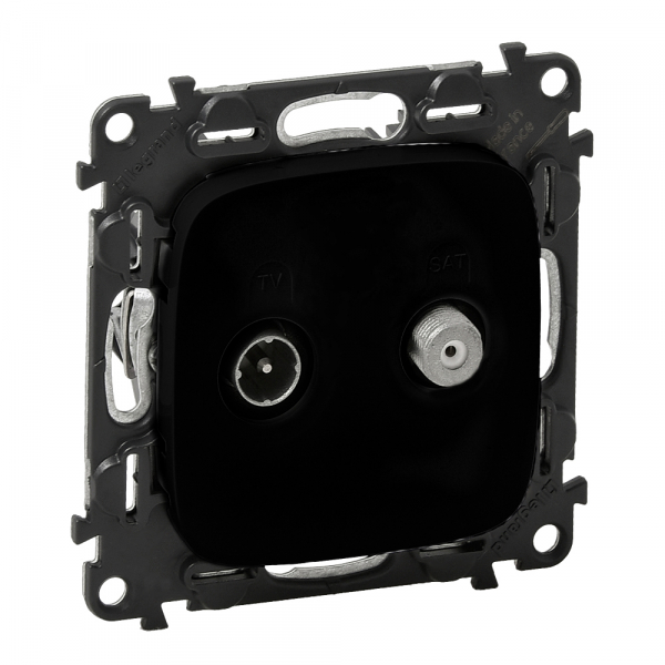 Legrand 753968 Valena ALLURE.Розетка TV-SAT  двухкабельная.С лицевой панелью.Антрацит