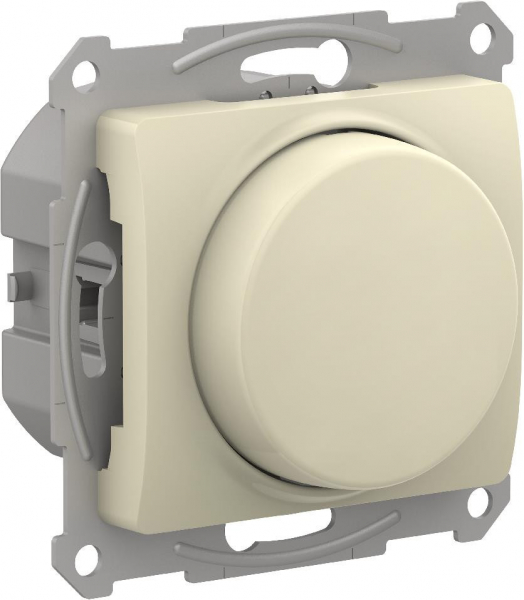 Glossa Беж. СВЕТОРЕГУЛЯТОР (диммер) повор-нажим, LED, RC, 400Вт, мех.