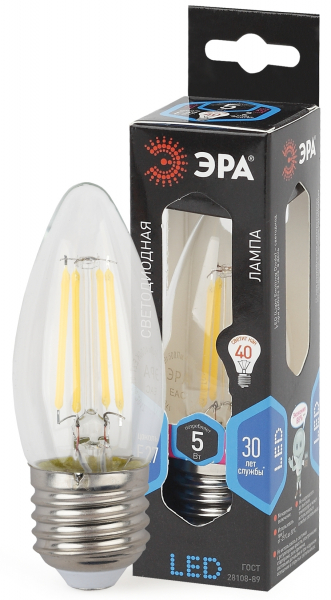 ЭРА F-LED B35-5w-840-E27