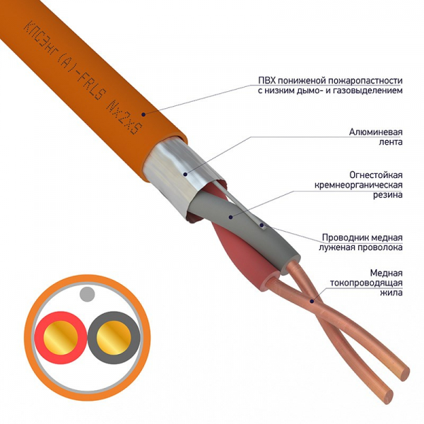 КПСЭнг(А)-FRLS 1x2x0,50  кабель 01-4902-1 REXANT