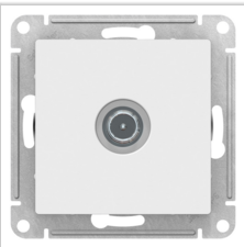 AtlasDesign  Белый  Розетка TV проходная 4DB, механизм ATN000192