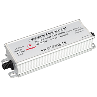 Arlight Драйвер 12V 200Вт IP20  174x56x36  ARPV-12200-A1 (12V, 16.6A, 200W)