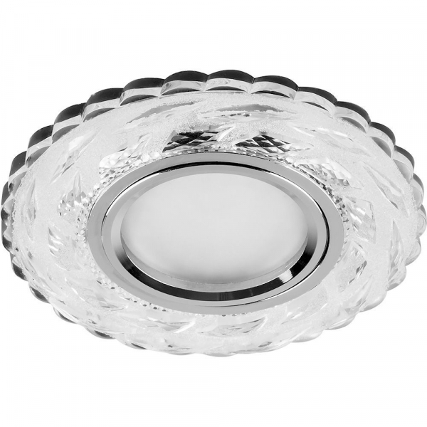 Светильник встраиваемый Feron CD936 потолочный MR16 G5.3 прозрачный с белой LED подсветкой