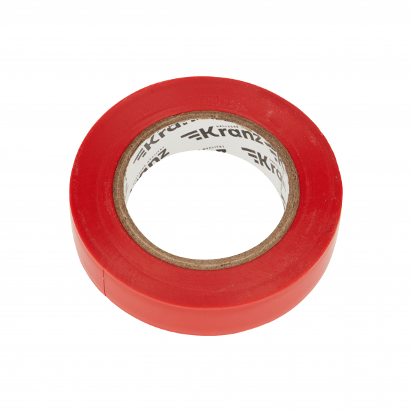 Изолента ПВХ KRANZ 0.13х15 мм, 20 м, красная (10 шт./уп.) KR-09-2604