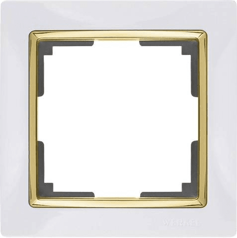 Werkel  Snabb Белый-Золото Рамка 1-местная WL03-Frame-01-white-GD a035252
