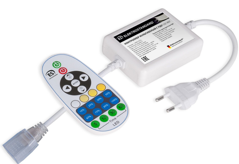 Elektrostandard Контроллер для ленты Premium мультибелый 220V 500W IP20 с радио пультом (LSC 007)