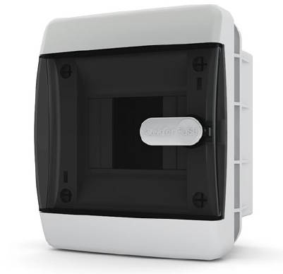 Щит встраиваемый 4 мод. IP41, прозрачная черная дверца CVK 40-04-1 Tekfor